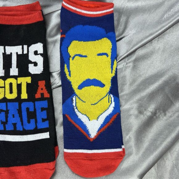 Ted Lasso Men's Multi-Color 3-Pair Low Cut Socks Size 6-12 Stocking Stuffers Fun - Picture 3 of 8